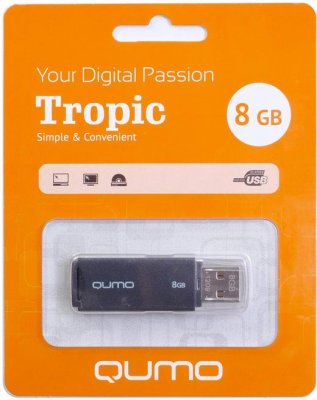    Qumo Optiva (QM8GUD-OP2-Black) USB2.0 Flash Drive 8Gb (RTL)