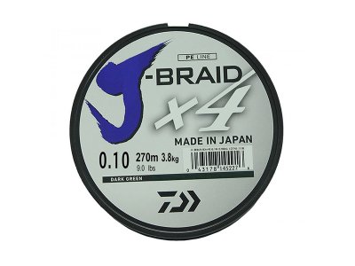    Daiwa J-Braid X4 0.10mm 270m Green 12741-110RU