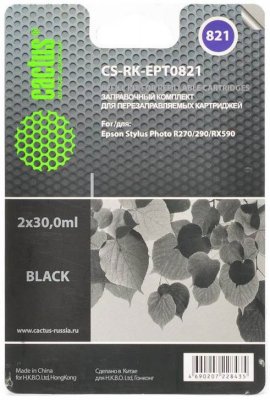      Cactus CS-RK-EPT0821 Black  Epson R270/R290/RX590, 2x30 