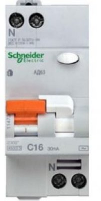      Schneider Electric  63  1 + 16A 30MA C 12522