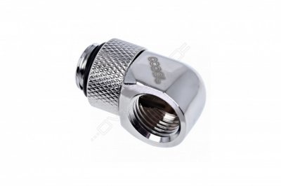    Alphacool Eiszapfen L-connector rotatable G1/4 outer thread to G1/4 inner thread - Chrome