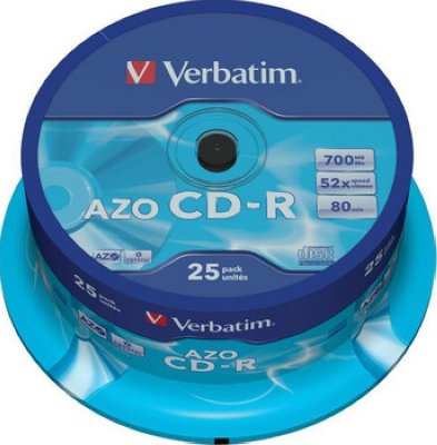   CDR  Verbatim DL 700Mb 52x CakeBox 25 . (43352)
