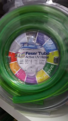    TFC Feser Tube - 1/2" ID - 3/4" OD - 2.5M Blister - UV GREEN