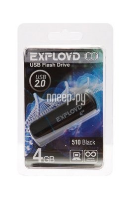    Exployd USB Flash 4Gb - 510 Black EX004GB510-B