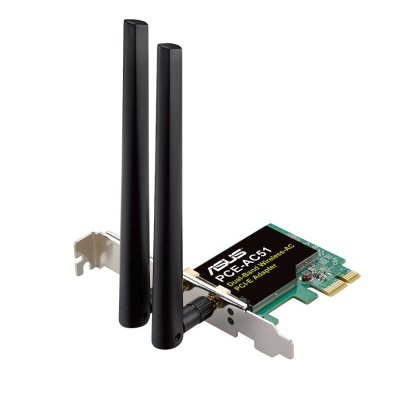      ASUS PCE-AC51 802.11ac Dual-band Wireless-AC750 PCI-E Adapter