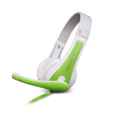  Canyon  Simple PC Headset White-Green CNS-CHSC1WG