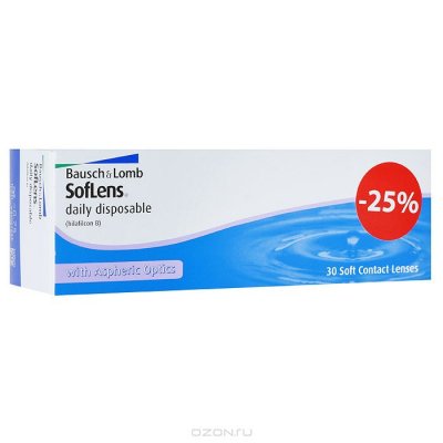     Bausch & Lomb SofLens Daily Disposable 30pk (-4.25/8.6/14.2)
