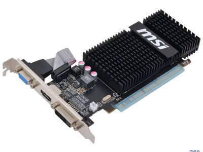    2Gb (PCI-E) MSI R6450-2GD3H/LP (HD6450, GDDR3, 64 bit, HDCP, VGA, DVI, HDMI, Low Profile,