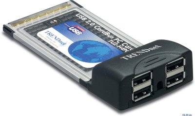    USB2.0 TrendNet TU2-H4PC, PC card