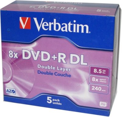     DVD+R Verbatim DualLayer 8,5Gb 8x Jewel Case 43541 (5 .)