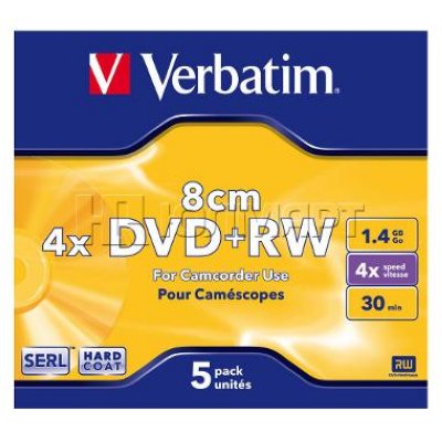   DVD+RW 8cm 1.4Gb 4x Jewel Verbatim [43564/43565]