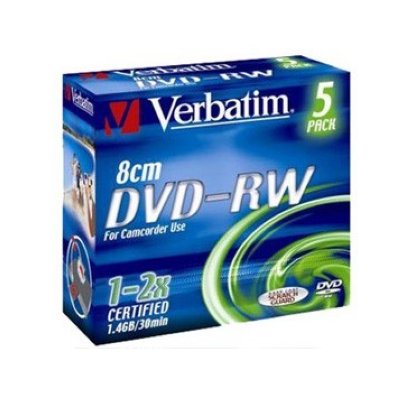    DVD-RW Verbatim 1,46Gb 2x 8cm AntiScratch (5 ) (43514)