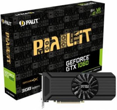    3072Mb Palit GeForce GTX1060 Dual PCI-E 192bit GDDR5 DVI HDMI DP PA-GTX1060 Dual 3G Retai