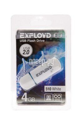    Exployd USB Flash 4Gb - 510 White EX004GB510-W