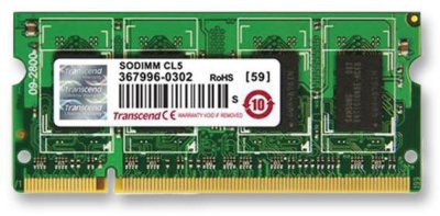     SO-DIMM DDR-II Transcend 1Gb 800Mhz PC-6400 (TS128MSQ64V8U-I)