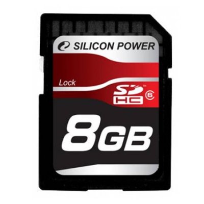     8 Gb Silicon Power SDHC (SP008GBSDH006V30) Class 6, Full HD Video Card, Retail