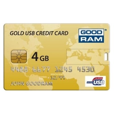    GoodRAM GOODDRIVE Gold USB Credit Card 4Gb