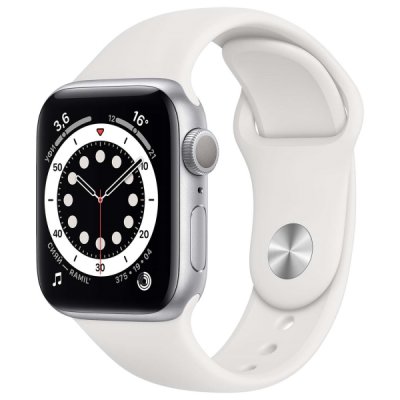   - Apple Watch S6 40mm Silver Aluminum Case with White Sport Band (MG283RU/A)
