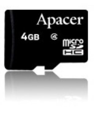      Apacer microSDHC 4Gb Class 4 (AP4GMCSH4-RA)