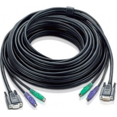    ATEN KVM Cable 2L-1003P/C   KVM: 2*PS/2(m)+DB15(m) (PC) -- 2*PS/2(m)+DB15(f) (KVM)