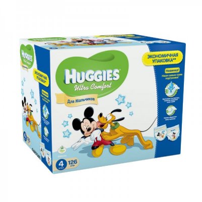    Huggies Ultra Comfort   4 (8-14 ) Disney Box 126 .