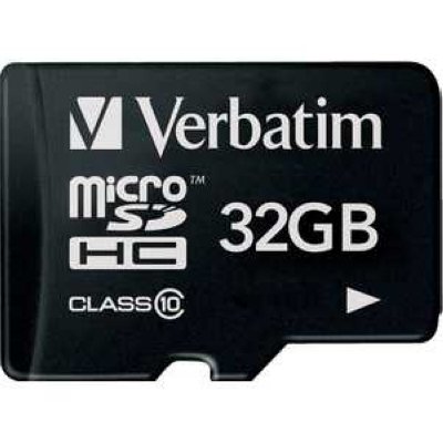     MicroSD 32Gb Verbatim (44083) Class 10 microSDHC + SD 