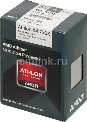    AMD Athlon II X4 750 FM2 (AD750KWOHJBOX) (3.4/2000/4Mb) BOX