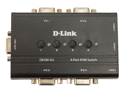 Товар почтой KVM переключатель D-Link DKVM-4U 1 порт (downstream), 4 порта (upstream), 1 x VGA, 1 x USB downstrea