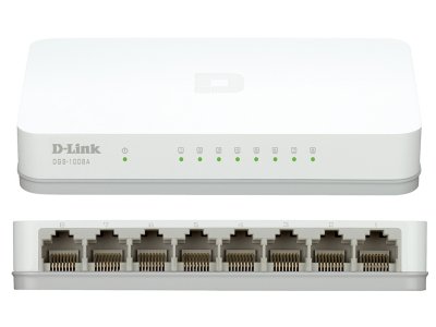   D-Link DGS-1008A/C1A  Layer 2 unmanaged Gigabit Switch 8 x 10/100/1000 Mbps Ethernet ports