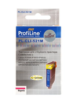    ProfiLine PL-CLI-521M  Canon Pixma IP3600/IP4600/MP540/MP550/MP620/MP630/MP980  