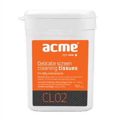     ACME CL02 Screen Cleaning Wipes TFT/ LCD 100  