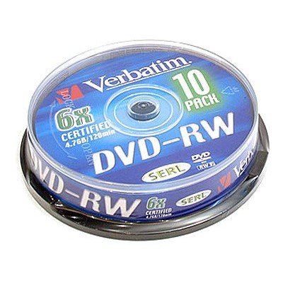    DVD-RW Verbatim 4.7Gb 6x Cake Box (10 ) 43585
