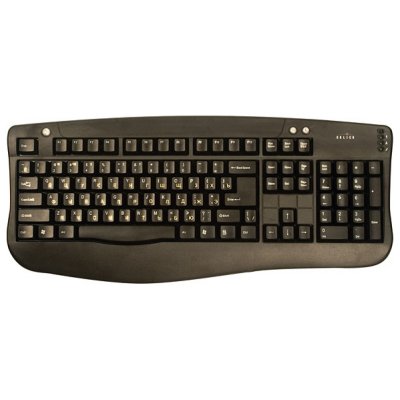      Oklick 340 M Office Keyboard Black USB+PS/2