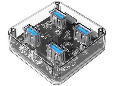    USB Orico MH4U-U3 Transparent