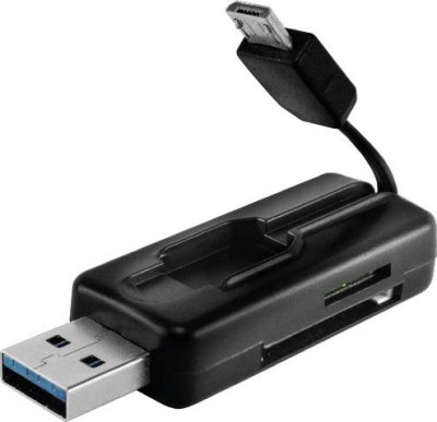    Ginzzu GR-587UB USB 3.0 Black [AII in 1], (OTG / PC  / DATA  USB -  US