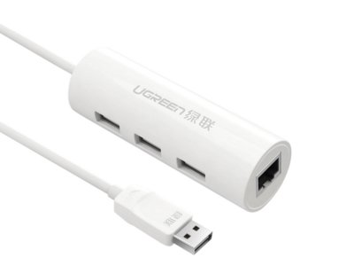   USB Ugreen UG-20267 USB 2.0 3-ports Ethernet RJ-45