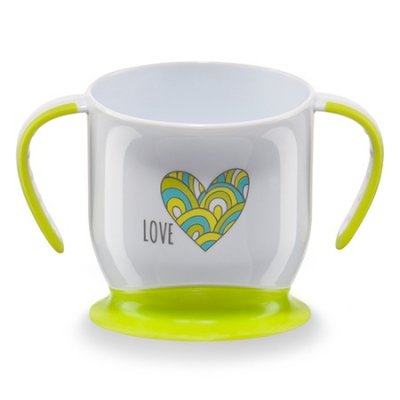      Happy Baby Baby Cup With Suction Base Lime 15022 4650069782049