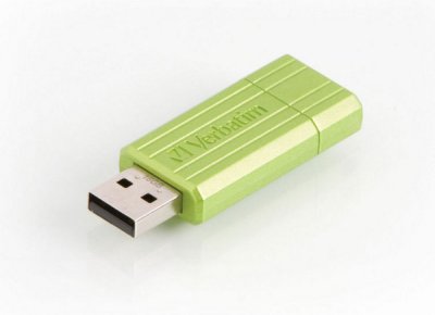    USB Flash Drive 16Gb Verbatim PinStripe Green USB 2.0 (49070)