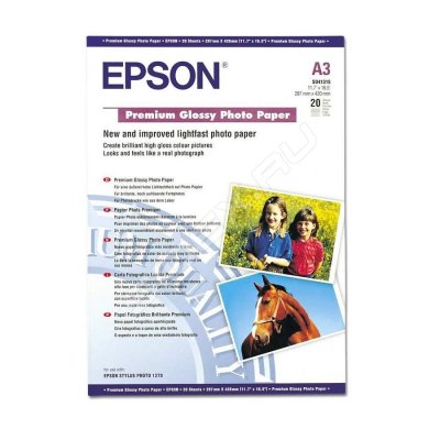   Epson Premium Glossy Photo Paper A3+ C13S041316