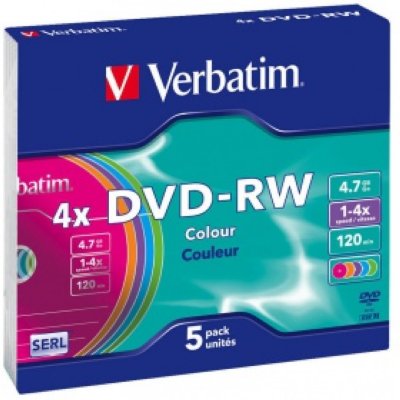    DVD-RW Verbatim 4x 4.7Gb SlimCase 5  43633/43563/43533