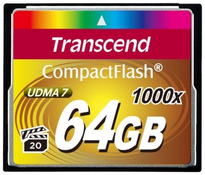   (TS64GCF1000)   64  TRANSCEND  Compact Flash,  1000x