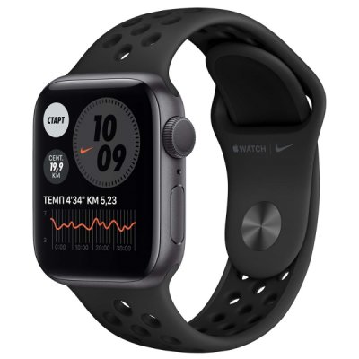   - Apple Watch Nike S6 44mm Space Gray Aluminum Case with Anthracite/Black Nike Sport Band (