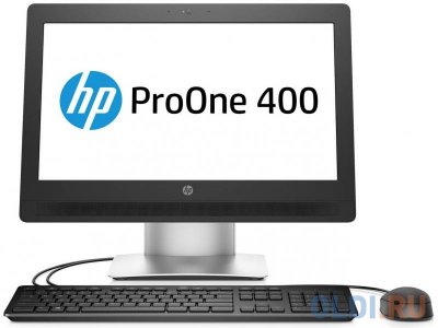    HP ProOne 400 G2 20" HD+, Core i3 6100T, 4Gb, 1T, DVD-RW, Wi-Fi, Kb + M, Win 10, -