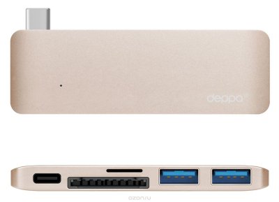   Deppa Ultra book USB Type C   Macbook, Gold