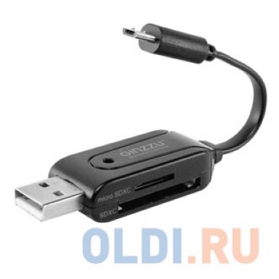    Ginzzu GR-585UB USB 2.0 Black [AII in 1], (OTG / PC  / DATA  USB -  US