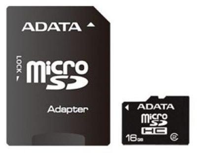     MicroSD 16Gb A-DATA (AUSDH16GCL2-RA1) Class 2 microSDHC + 