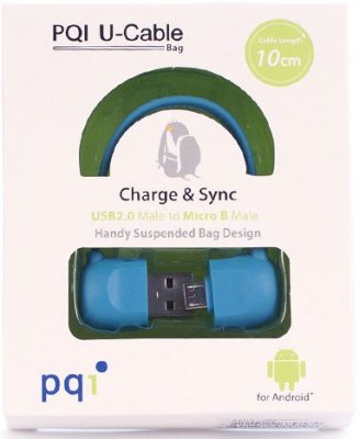   PQI PQI-uCABLE-BAG-BL  USB - microUSB, 0.1m