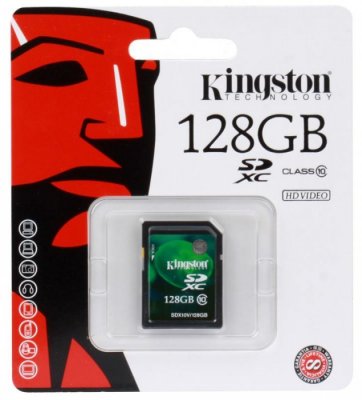     128Gb - Kingston eXtended Capacity Class 10 - Secure Digital SDX10V/128GB
