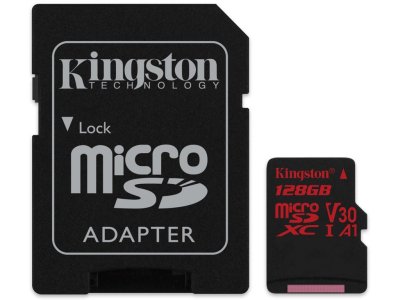     128Gb - Kingston MicroSDXC U3 UHS-I V30 A1 Canvas React SDCR/128GB    S