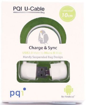   PQI PQI-uCABLE-BAG-WH  USB - microUSB, 0.1m